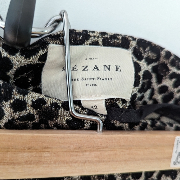 Sezane pants leopard size 10 - Picture 2 of 3